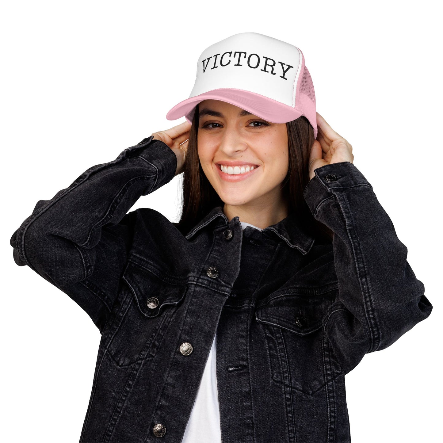 Victory Foam Trucker Hat, Embroidered Cap, Unisex Hat, Outdoor Accessories, Gift for Sports Lovers, Casual Style Hat