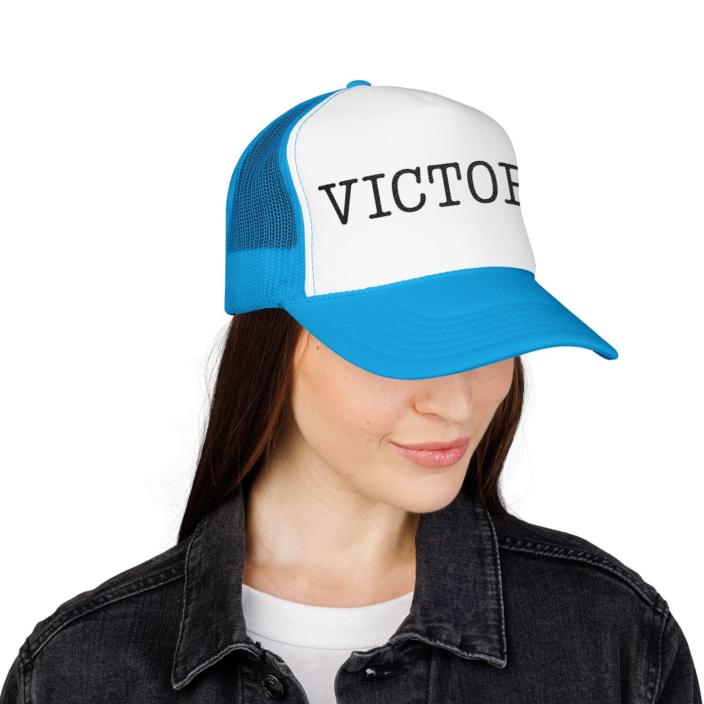 Victory Foam Trucker Hat, Embroidered Cap, Unisex Hat, Outdoor Accessories, Gift for Sports Lovers, Casual Style Hat