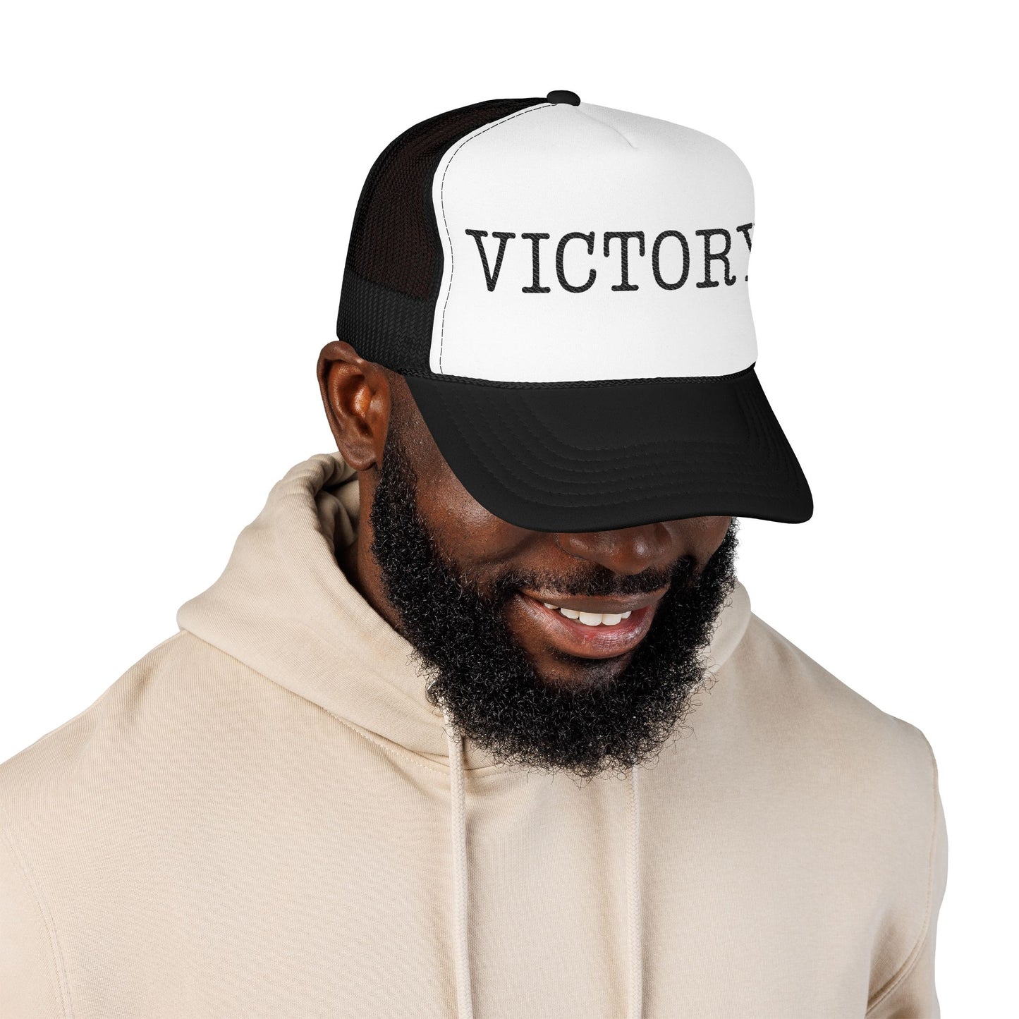 Victory Foam Trucker Hat, Embroidered Cap, Unisex Hat, Outdoor Accessories, Gift for Sports Lovers, Casual Style Hat