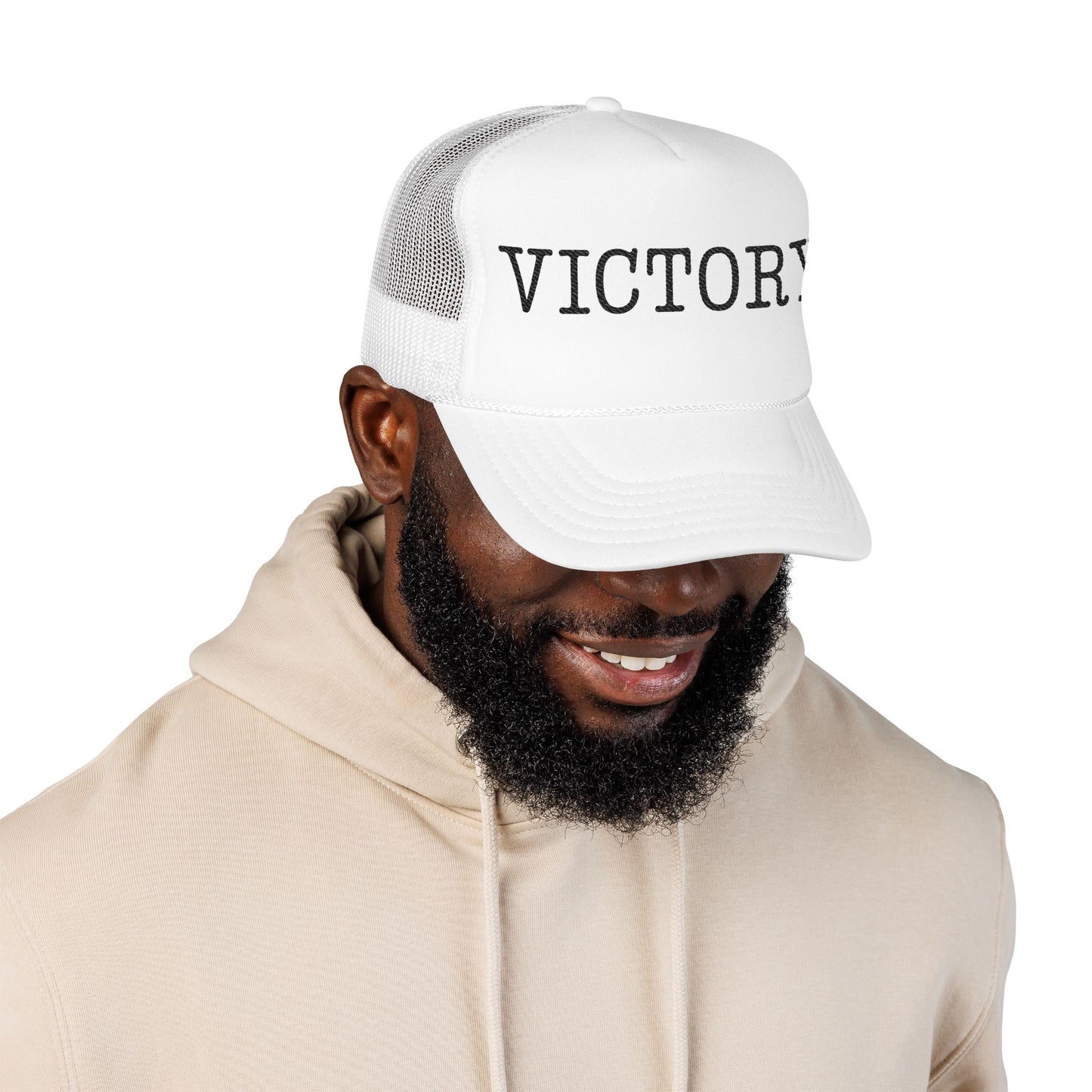 Victory Foam Trucker Hat, Embroidered Cap, Unisex Hat, Outdoor Accessories, Gift for Sports Lovers, Casual Style Hat