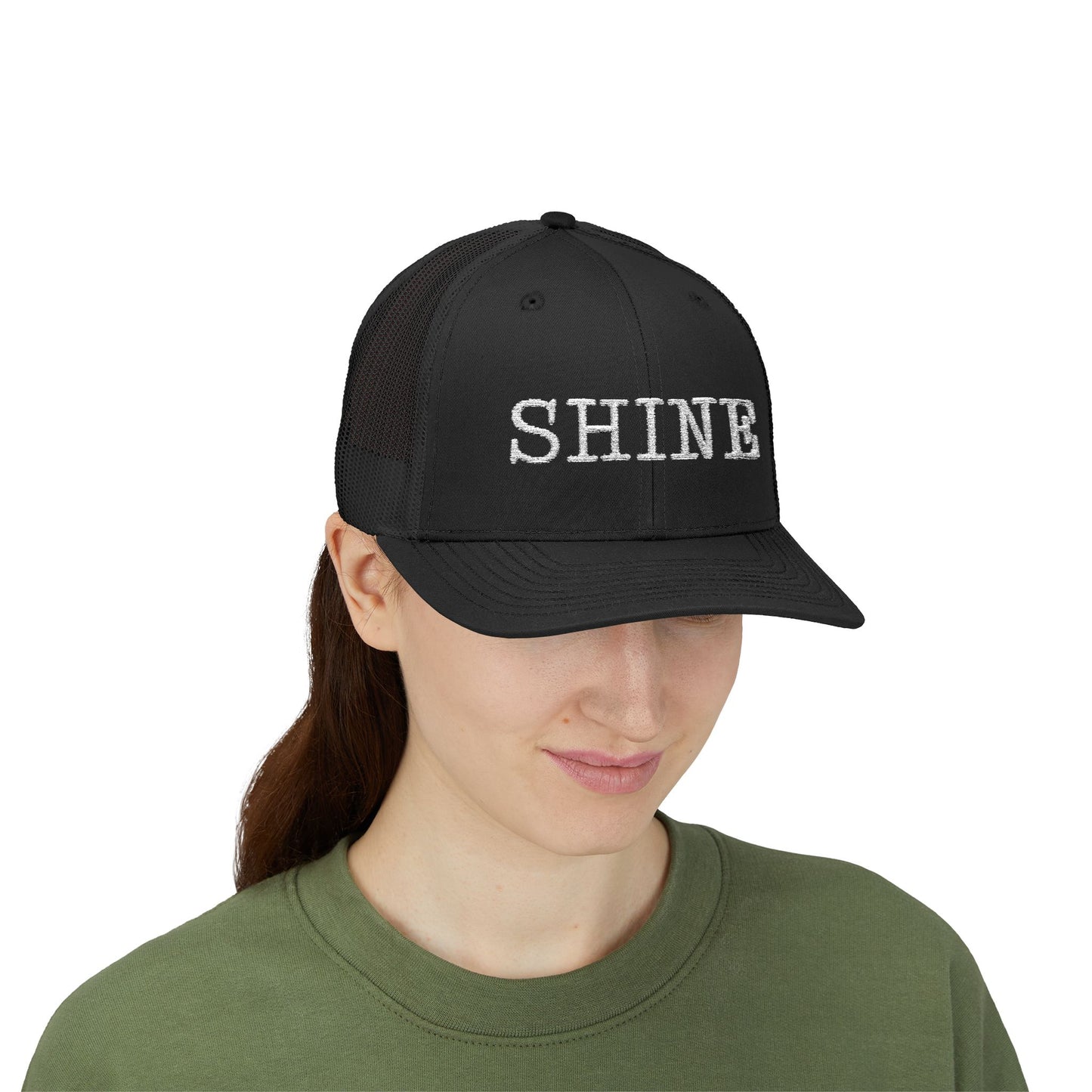 Shine Snapback Trucker Cap, Adjustable Hat, Motivational Gift, Summer Essential, Outdoor Accessory, Trendy Headwear