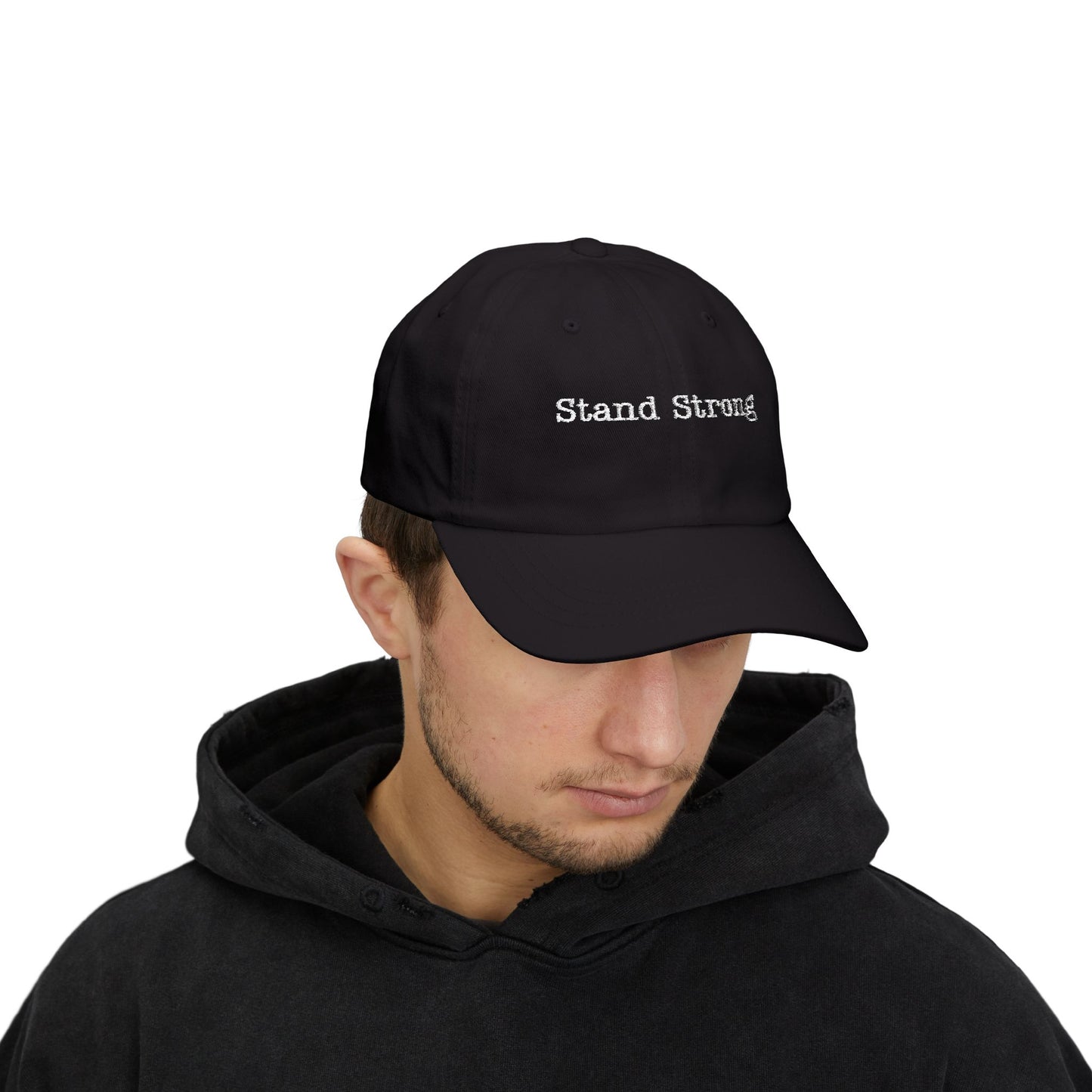 Classic Dad Cap - Stand Strong Embroidered Hat, Father's Day Gift, Casual Wear, Everyday Style, Unisex Cap, Motivational Headwear