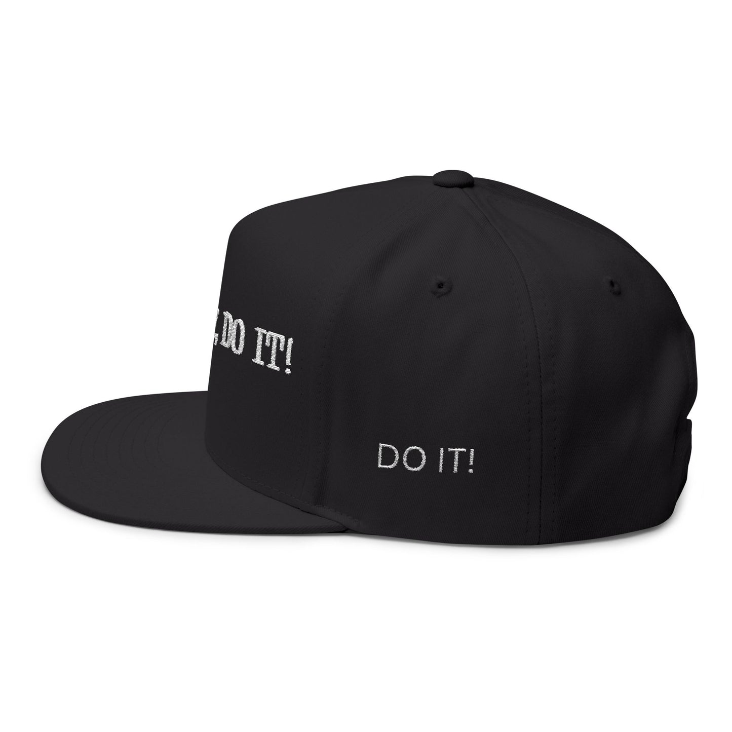 Inspirational Flat Bill Cap - Motivational Hat for Daily Goals, Unisex Cap for Gifting, Adjustable Snapback