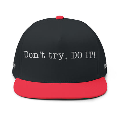 Inspirational Flat Bill Cap - Motivational Hat for Daily Goals, Unisex Cap for Gifting, Adjustable Snapback