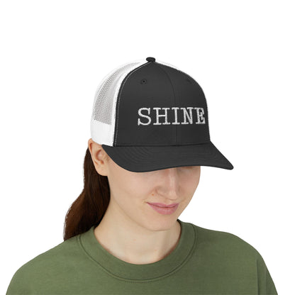 Shine Snapback Trucker Cap, Adjustable Hat, Motivational Gift, Summer Essential, Outdoor Accessory, Trendy Headwear