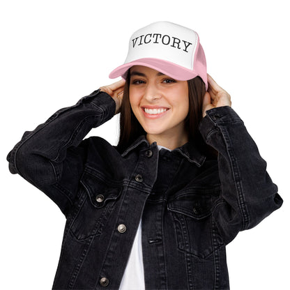 Victory Foam Trucker Hat, Embroidered Cap, Unisex Hat, Outdoor Accessories, Gift for Sports Lovers, Casual Style Hat