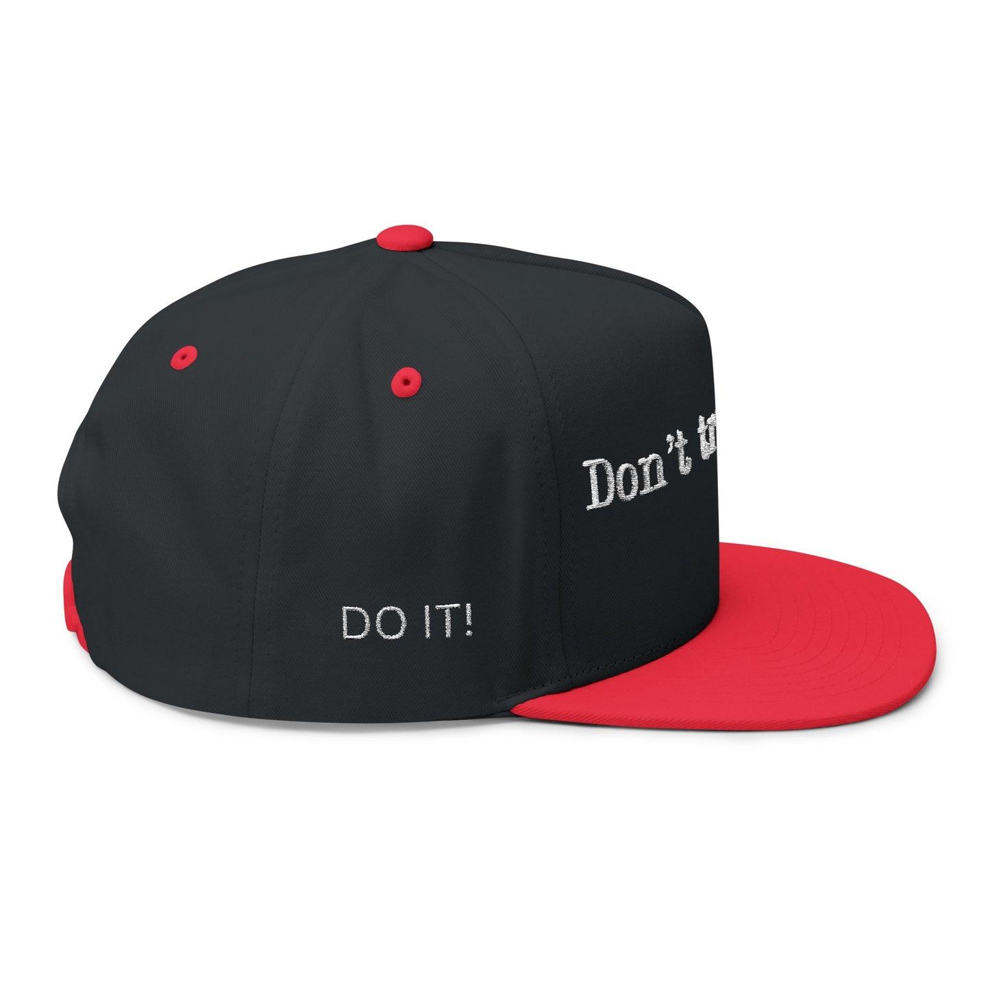 Inspirational Flat Bill Cap - Motivational Hat for Daily Goals, Unisex Cap for Gifting, Adjustable Snapback