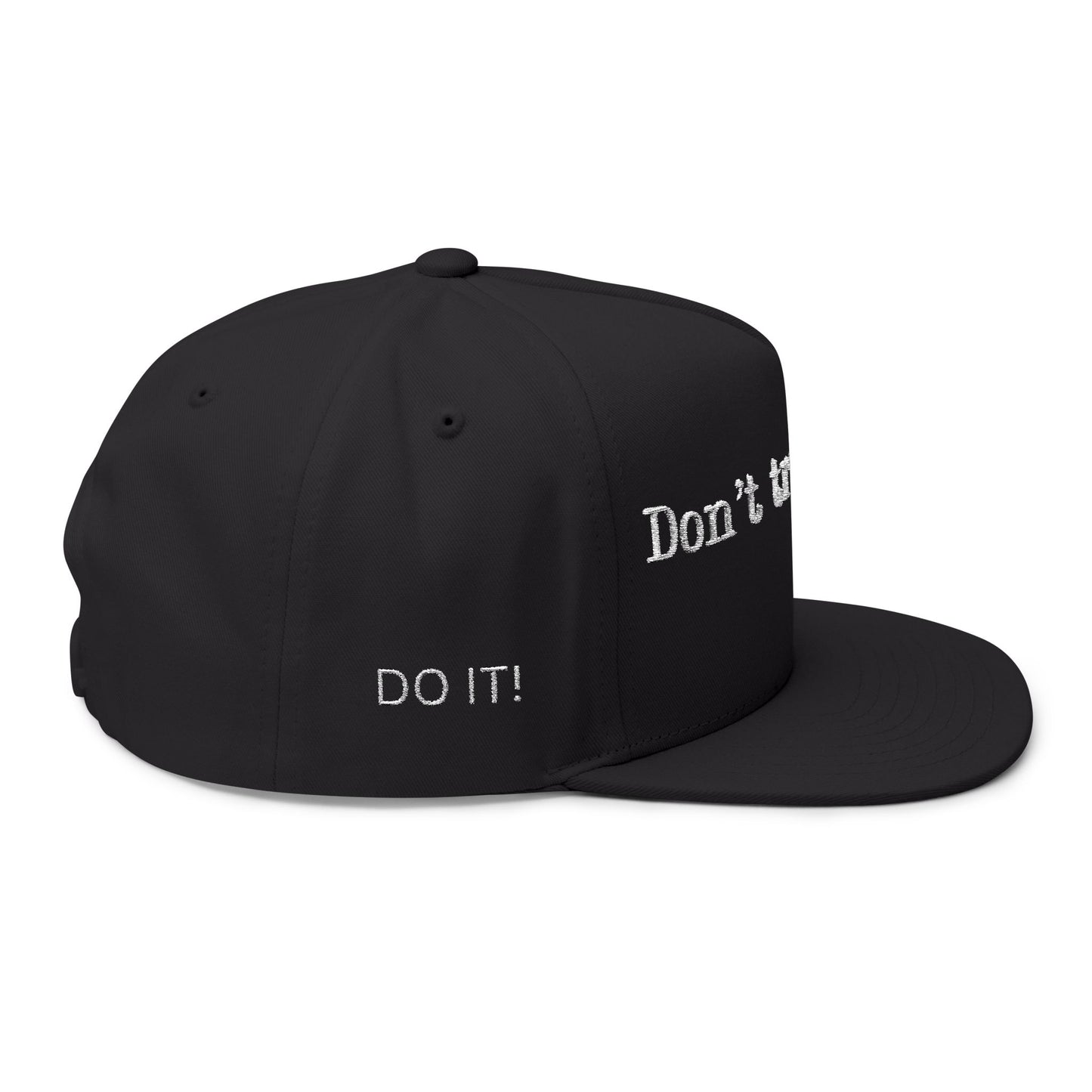 Inspirational Flat Bill Cap - Motivational Hat for Daily Goals, Unisex Cap for Gifting, Adjustable Snapback