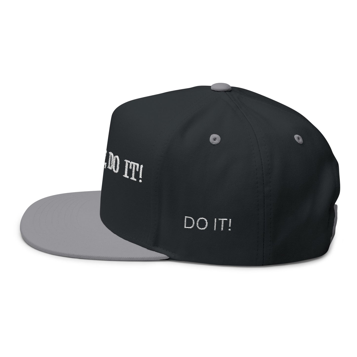 Inspirational Flat Bill Cap - Motivational Hat for Daily Goals, Unisex Cap for Gifting, Adjustable Snapback