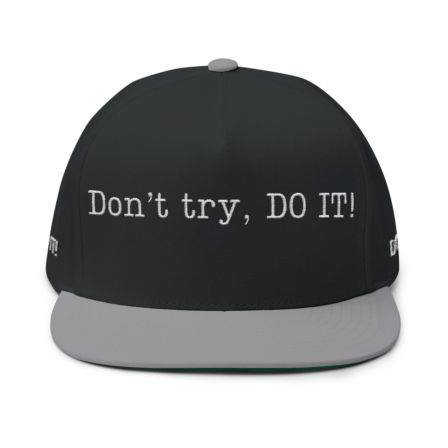 Inspirational Flat Bill Cap - Motivational Hat for Daily Goals, Unisex Cap for Gifting, Adjustable Snapback