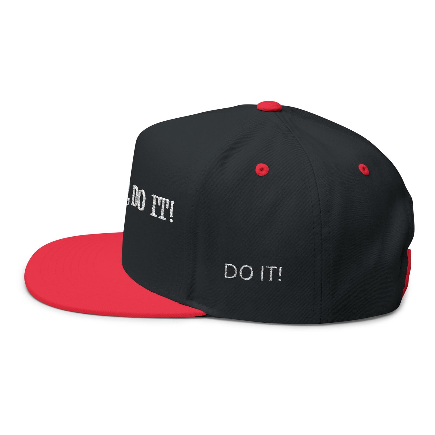 Inspirational Flat Bill Cap - Motivational Hat for Daily Goals, Unisex Cap for Gifting, Adjustable Snapback