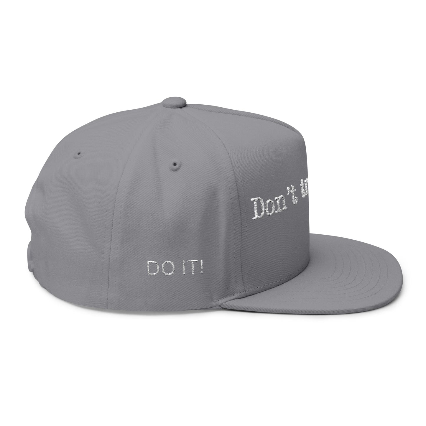 Inspirational Flat Bill Cap - Motivational Hat for Daily Goals, Unisex Cap for Gifting, Adjustable Snapback