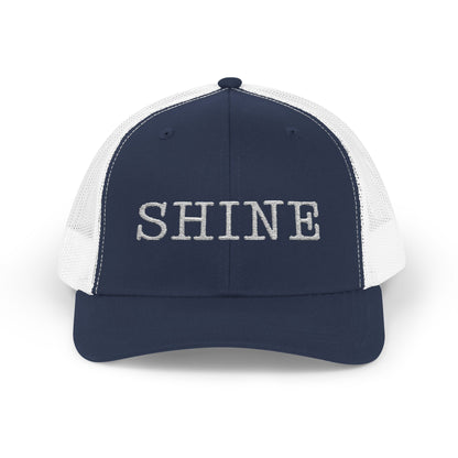 Shine Snapback Trucker Cap, Adjustable Hat, Motivational Gift, Summer Essential, Outdoor Accessory, Trendy Headwear