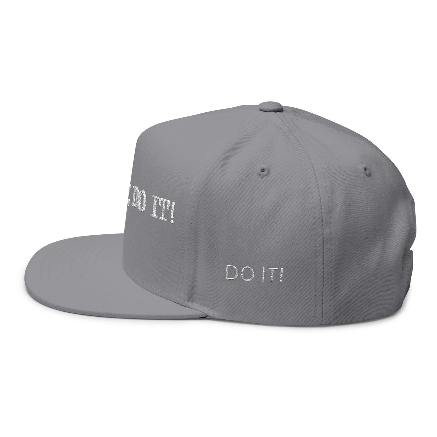 Inspirational Flat Bill Cap - Motivational Hat for Daily Goals, Unisex Cap for Gifting, Adjustable Snapback