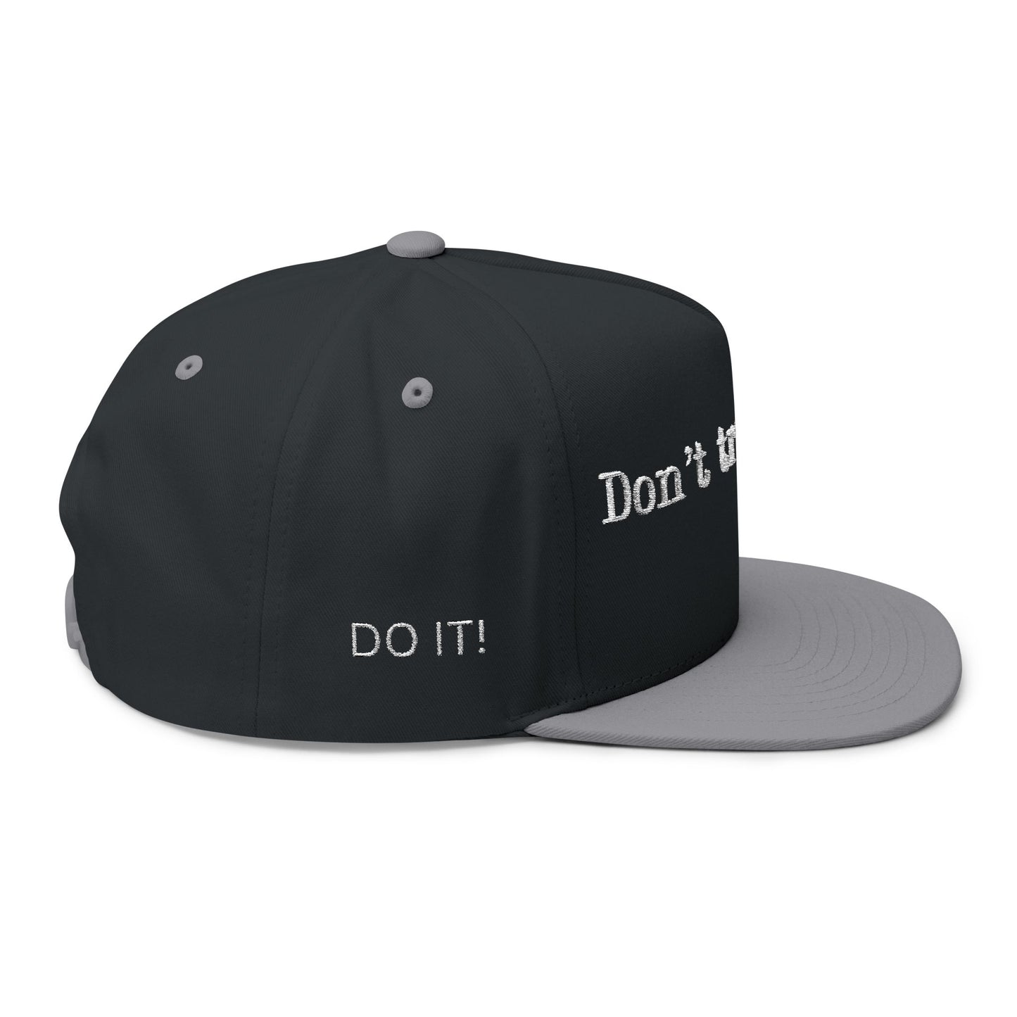 Inspirational Flat Bill Cap - Motivational Hat for Daily Goals, Unisex Cap for Gifting, Adjustable Snapback